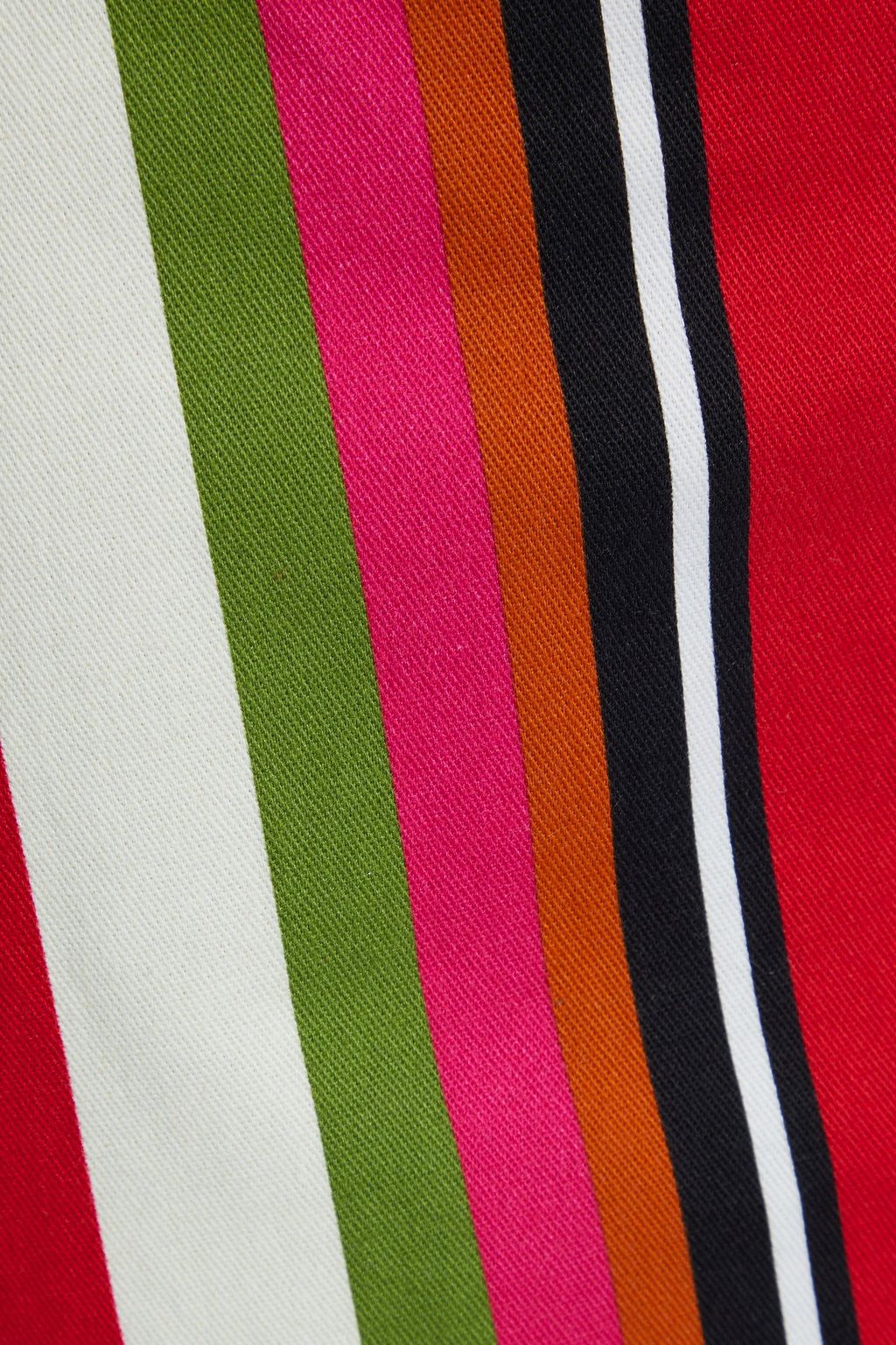 SOLID & STRIPED The Savannah knotted striped cotton-blend mini skirt