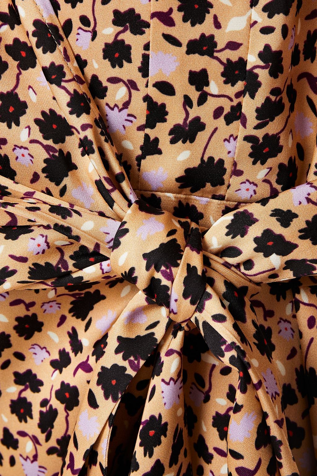 CHINTI & PARKER Gabriel floral-print satin-crepe midi wrap dress