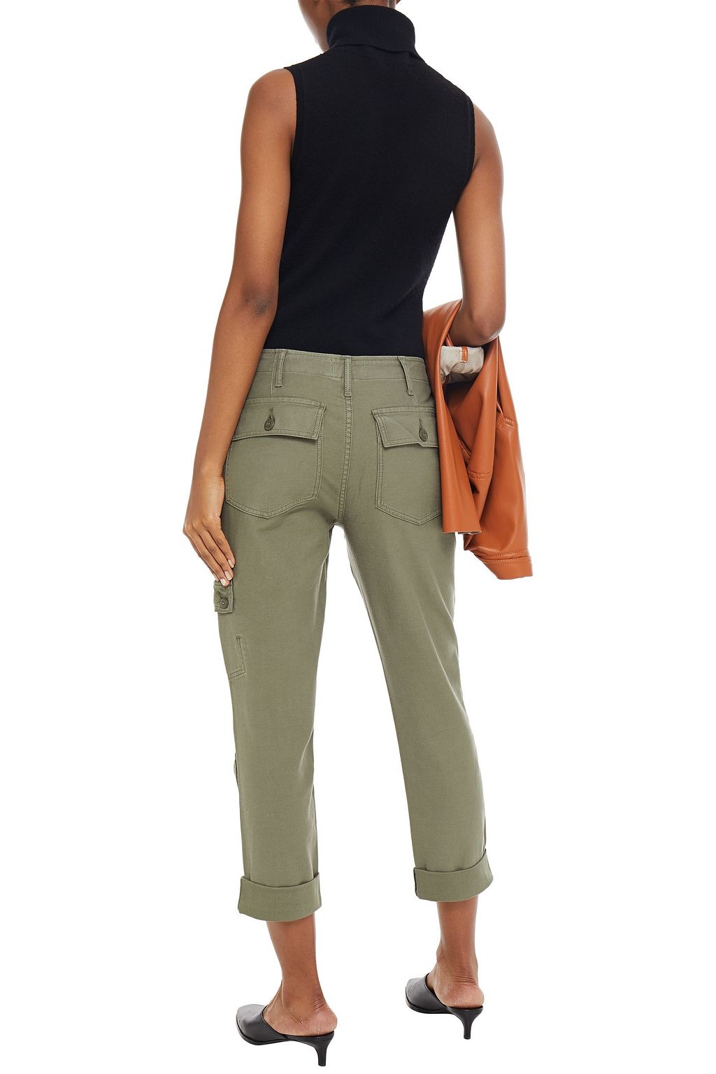 FRAME Cropped cotton tapered pants