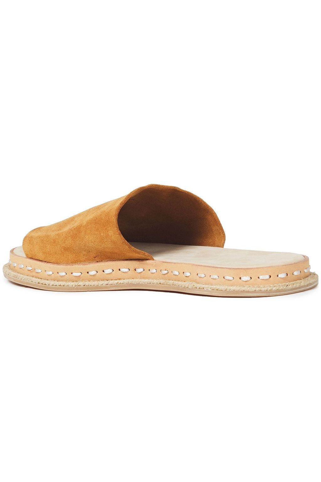 RAG & BONE Jute-trimmed suede slides