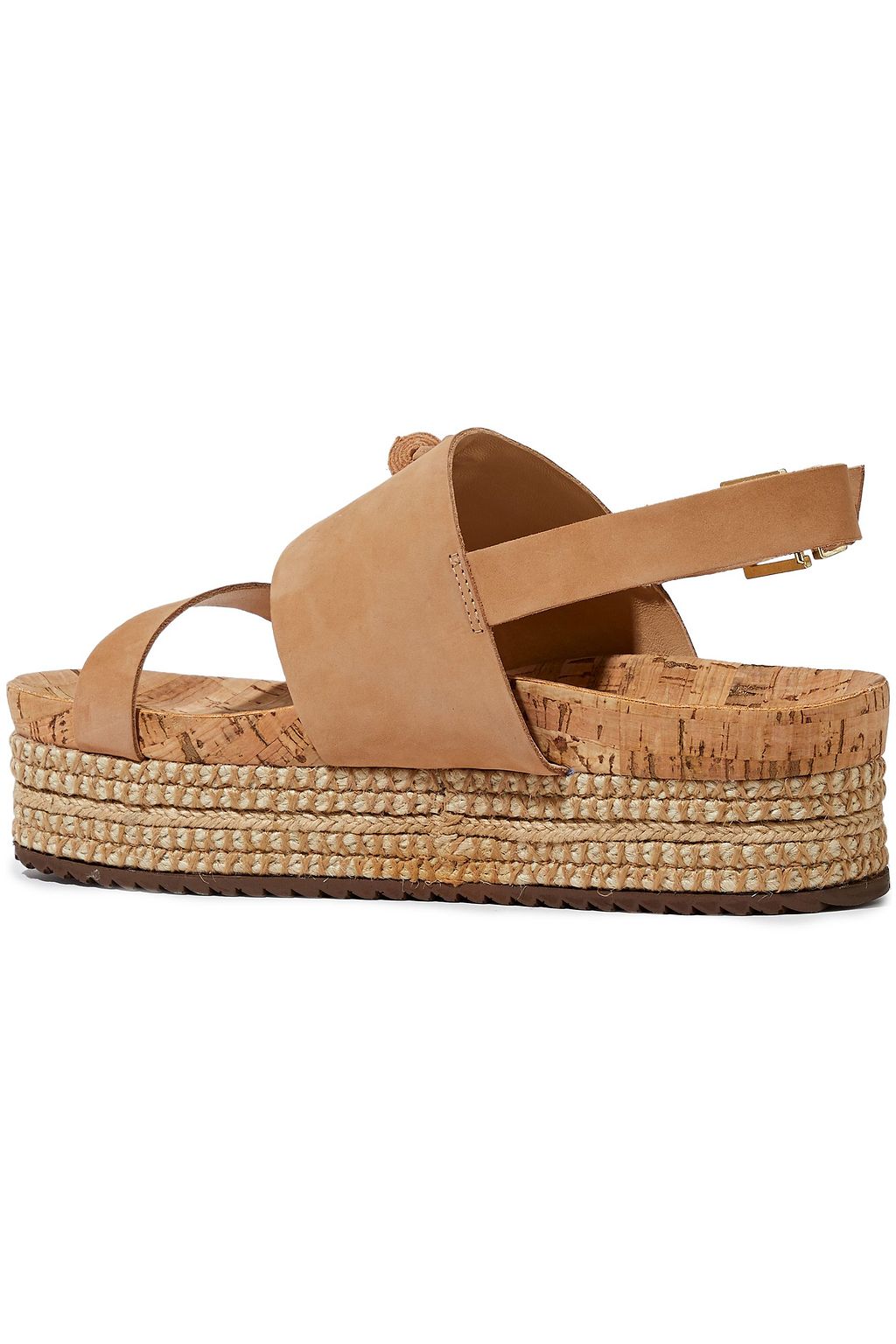 SCHUTZ Monica tasseled nubuck platform espadrille sandals