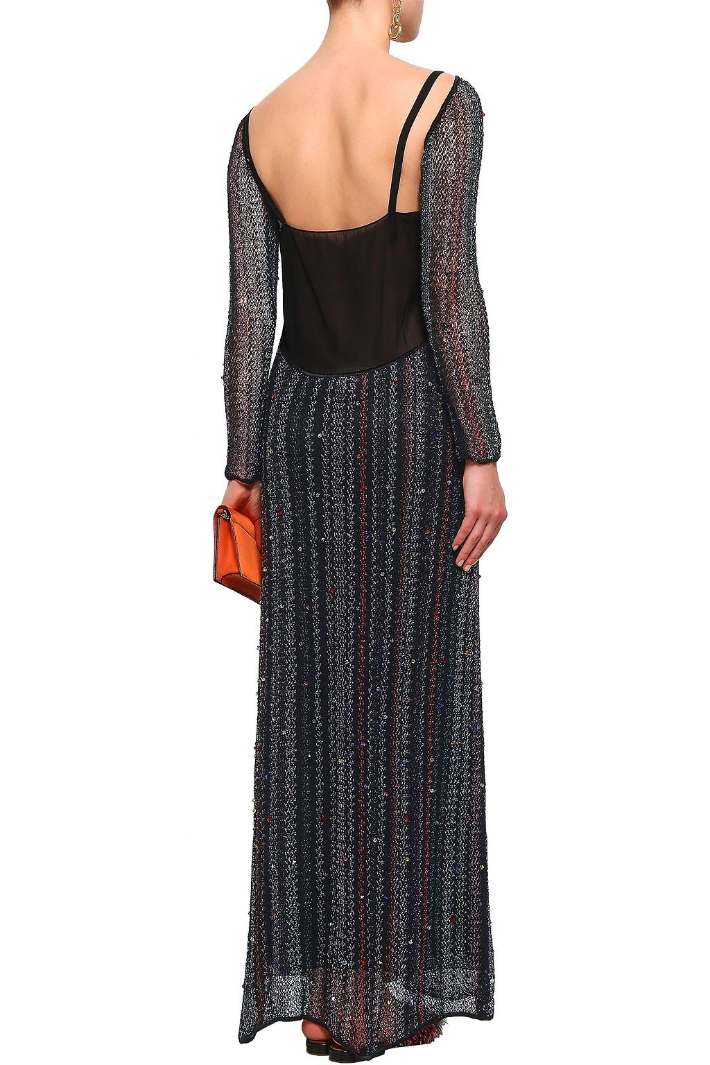MISSONI Embellished crochet-knit maxi dress