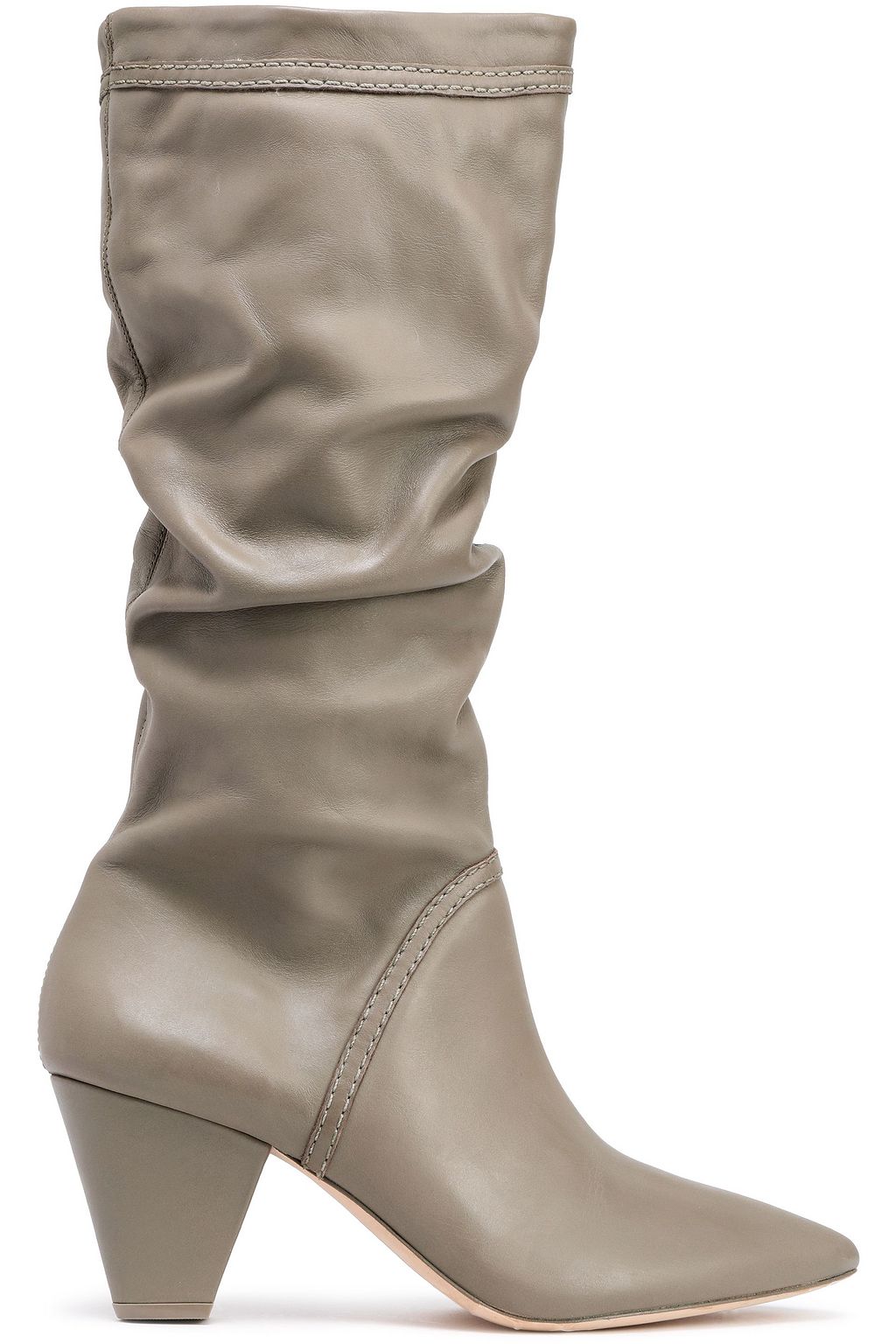 taupe leather boots