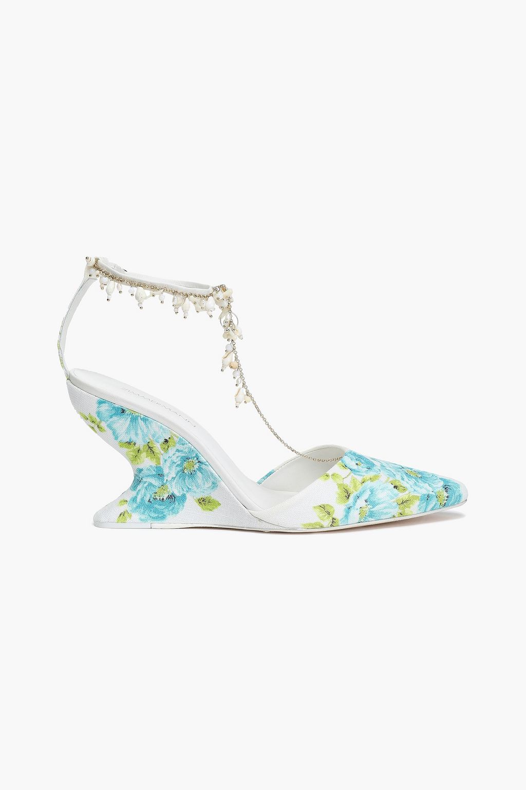 floral print wedges