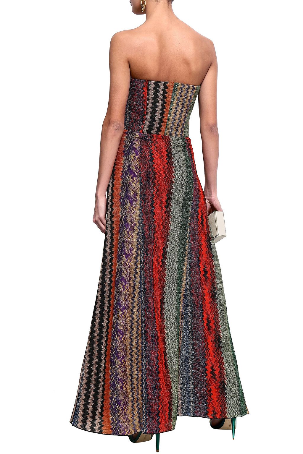 MISSONI Strapless crochet-knit gown