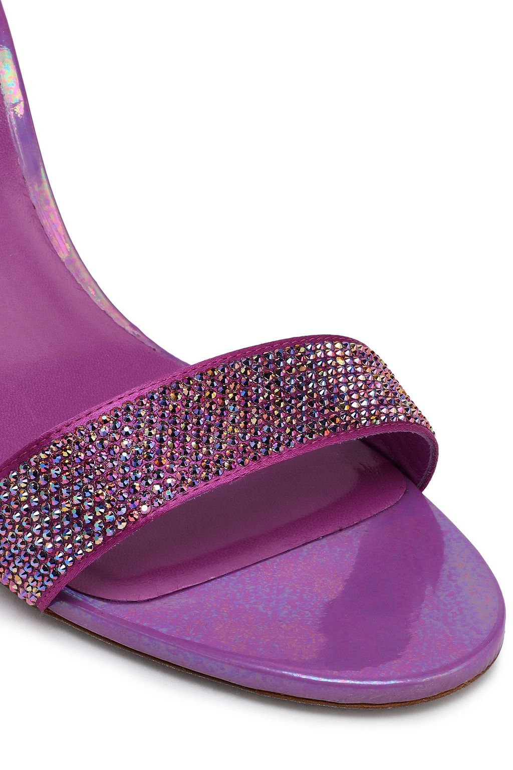 RENE' CAOVILLA Swarovski crystal-embellished satin sandals
