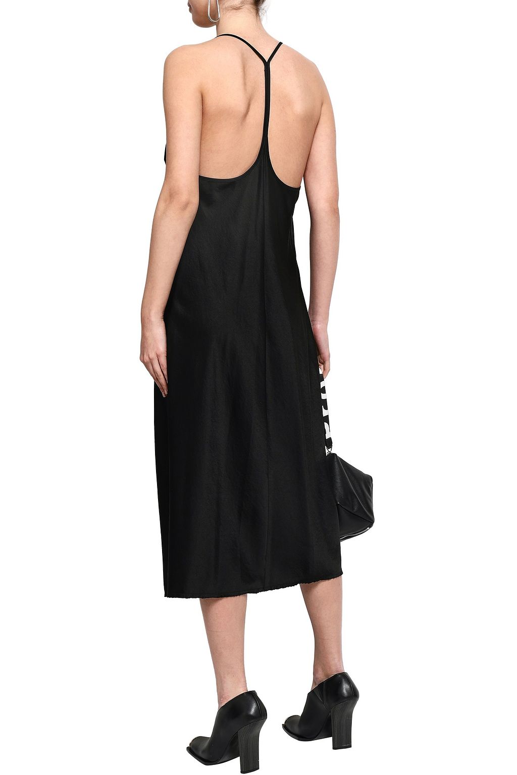 ALEXANDERWANG.T Crinkled-satin slip dress
