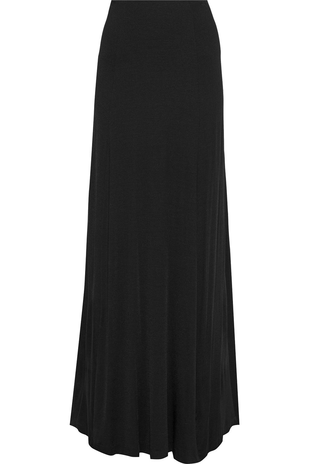 black jersey skirt maxi