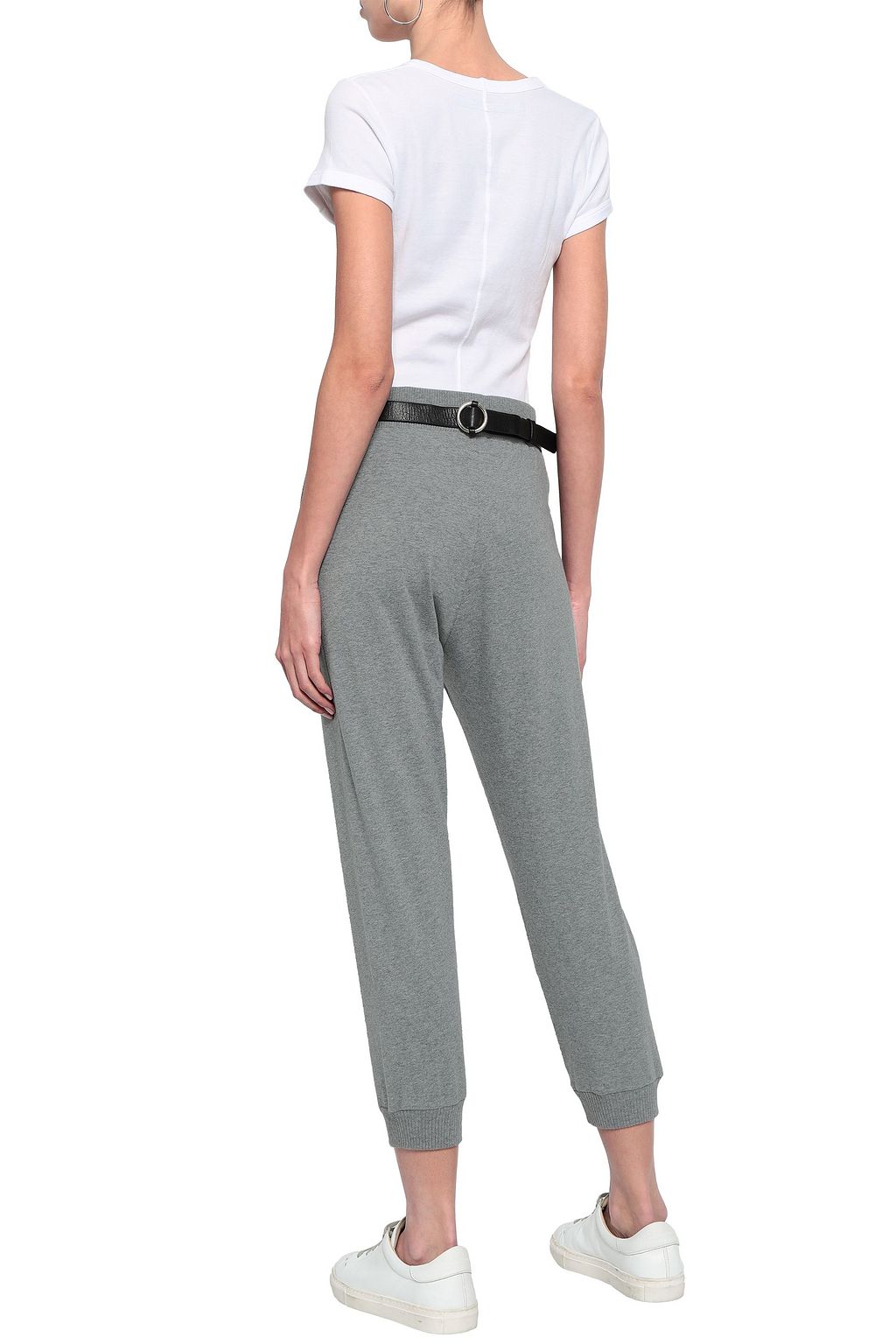 ENZA COSTA Cropped cotton-blend track pants