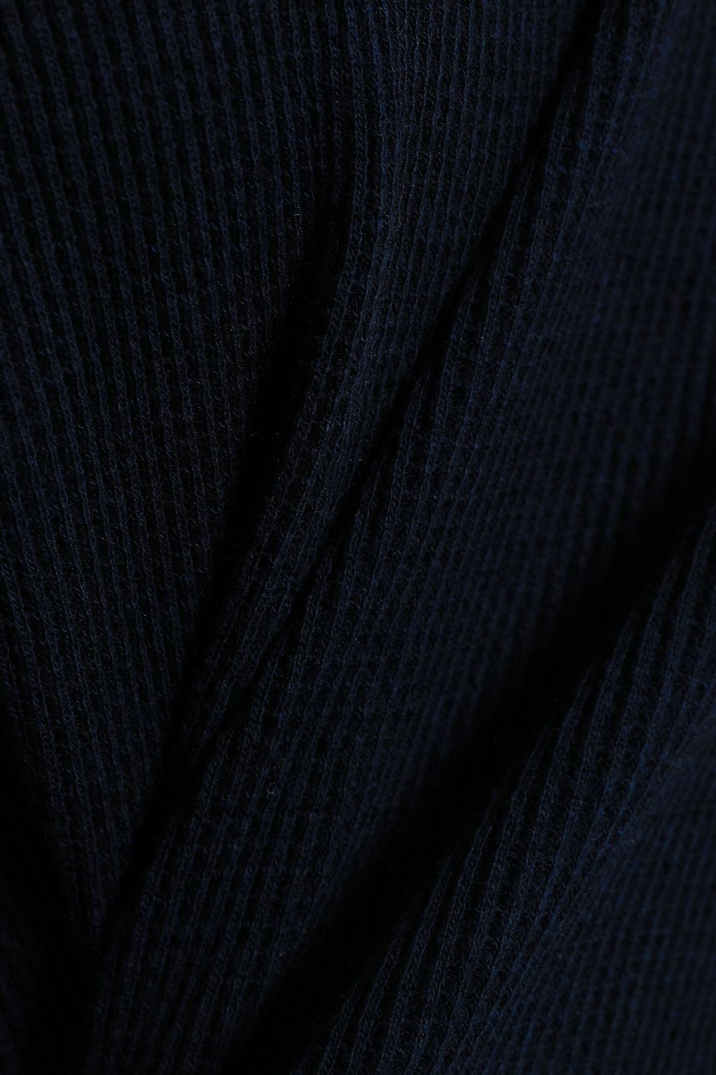ENZA COSTA Waffle-knit cotton and cashmere-blend top