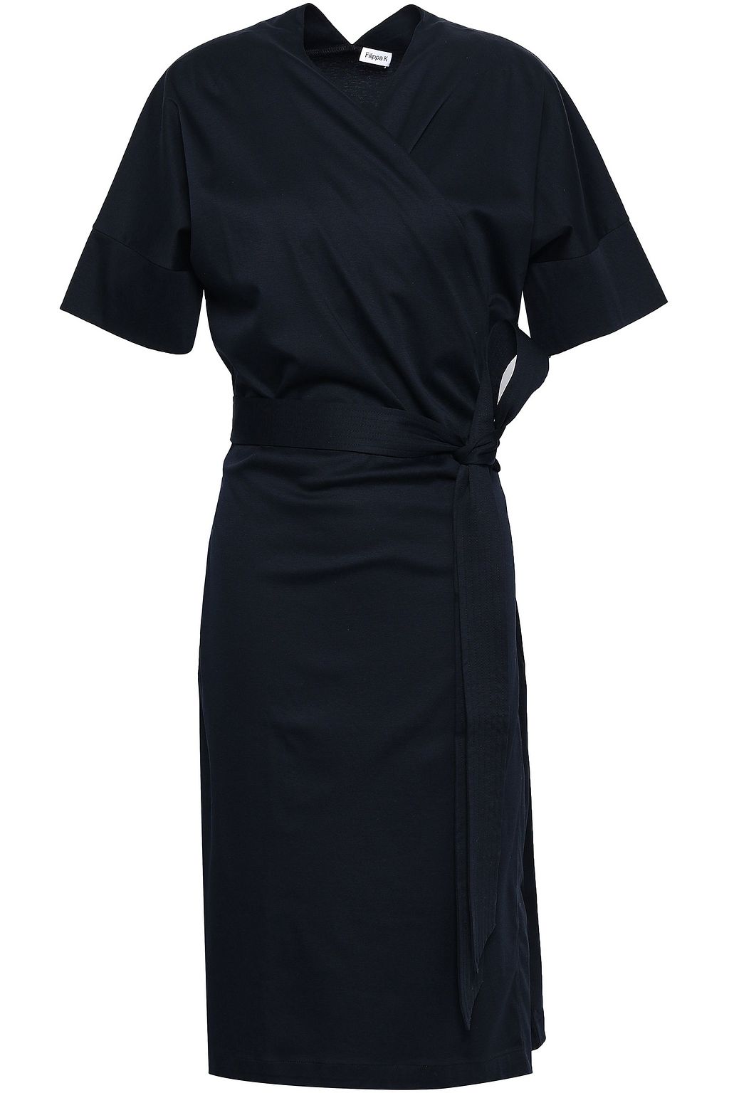 cotton jersey wrap dress