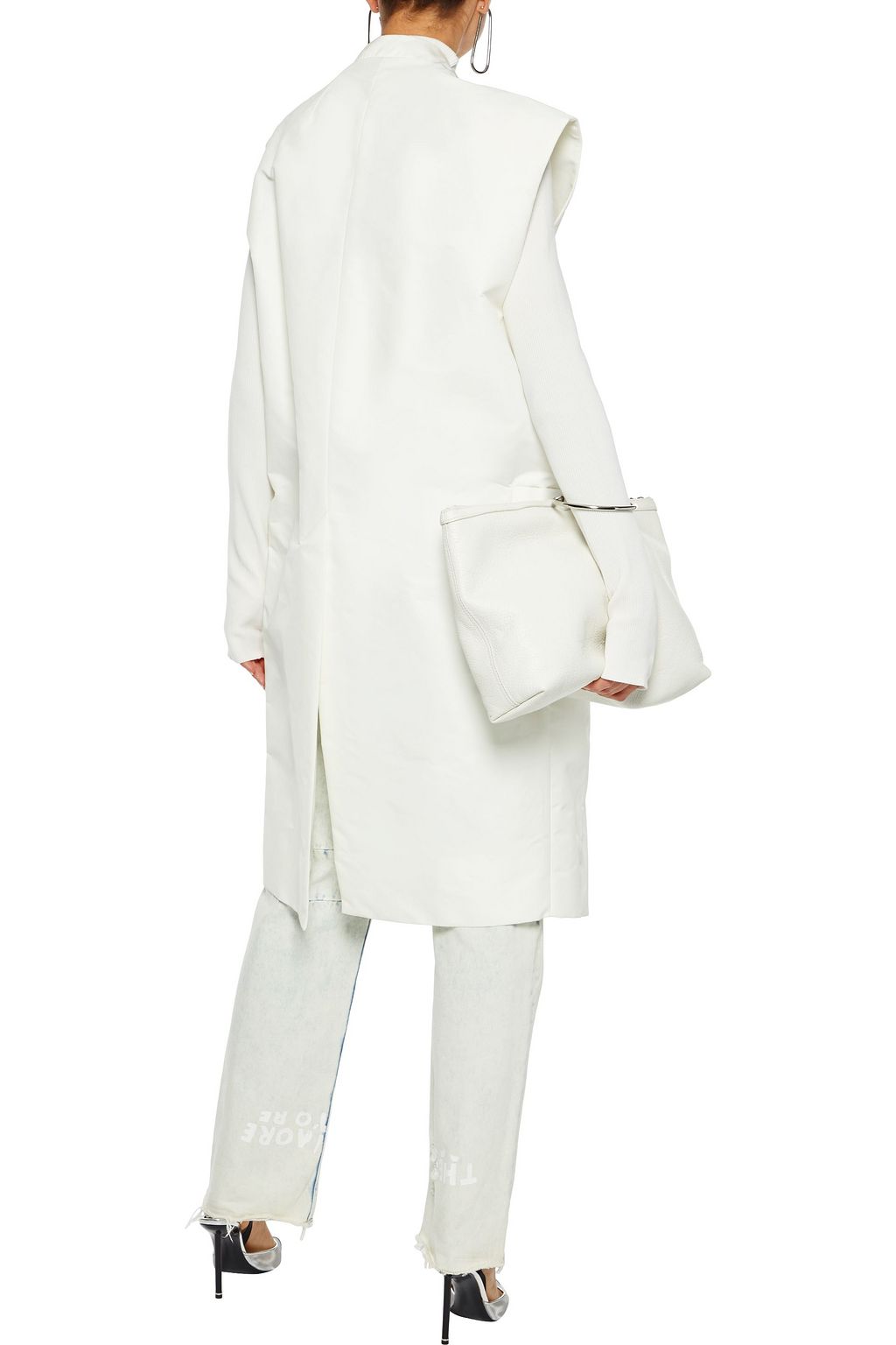 RICK OWENS Coated cotton blend-paneled shell vest