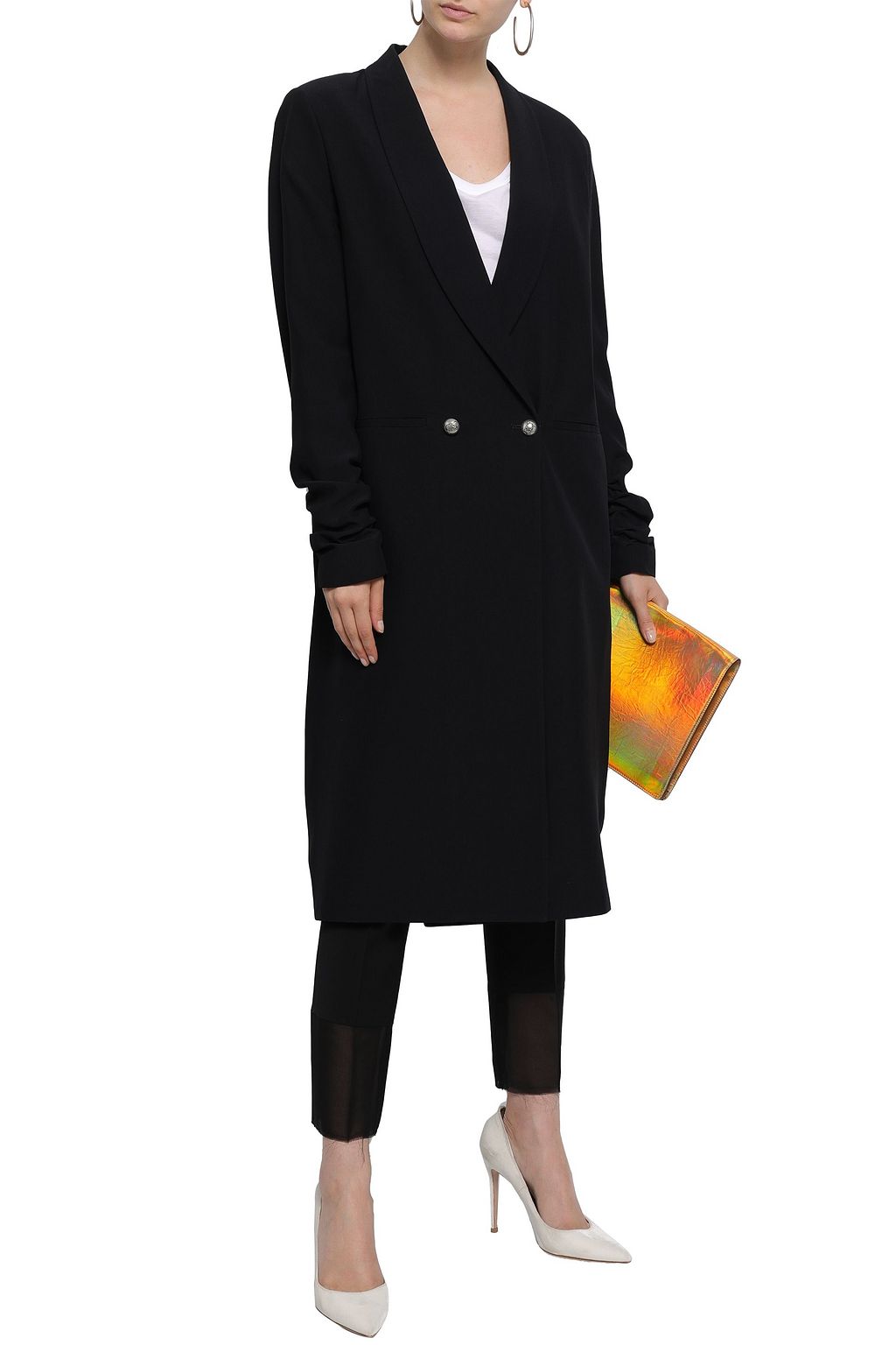EACH X OTHER Double-breasted crepe coat
