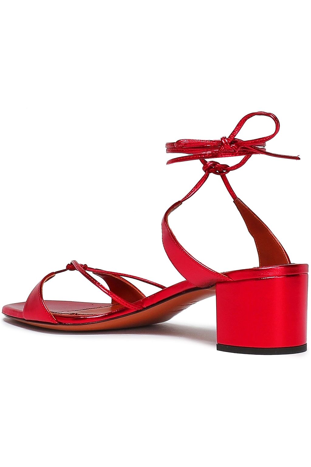 MISSONI Knotted metallic leather sandals