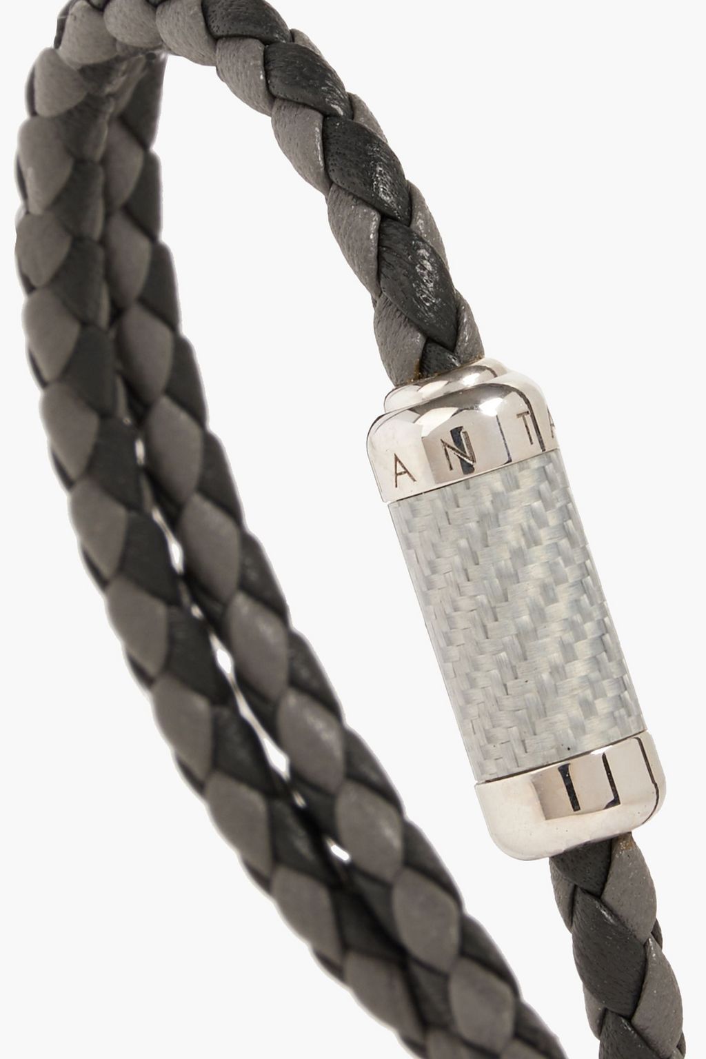 TATEOSSIAN Sterling silver and braided leather bracelet
