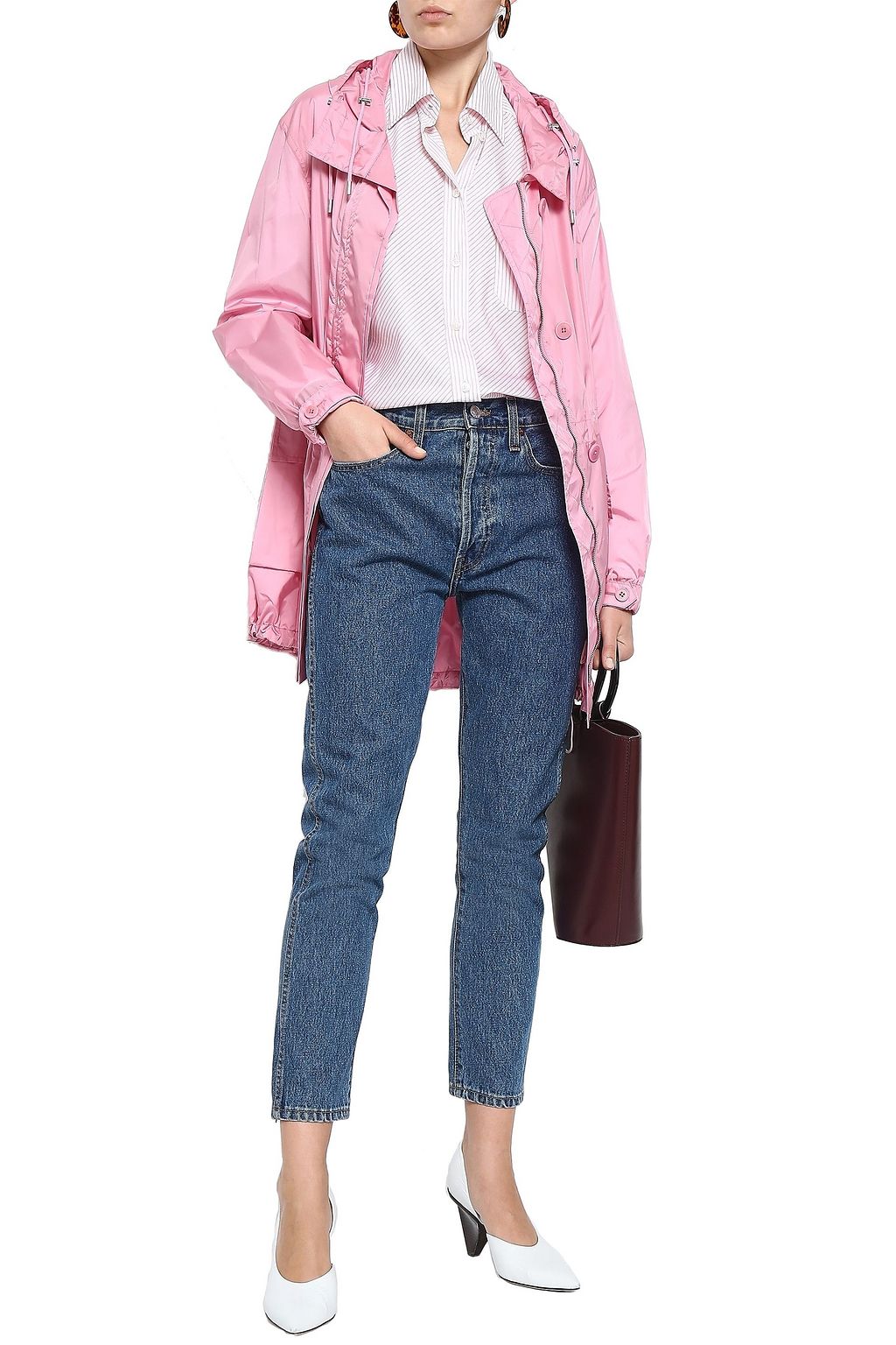 THEORY Sharya shell hooded jacket