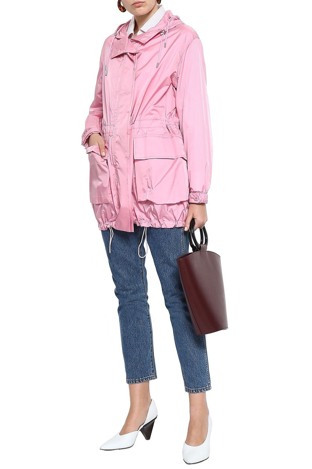 THEORY Sharya shell hooded jacket