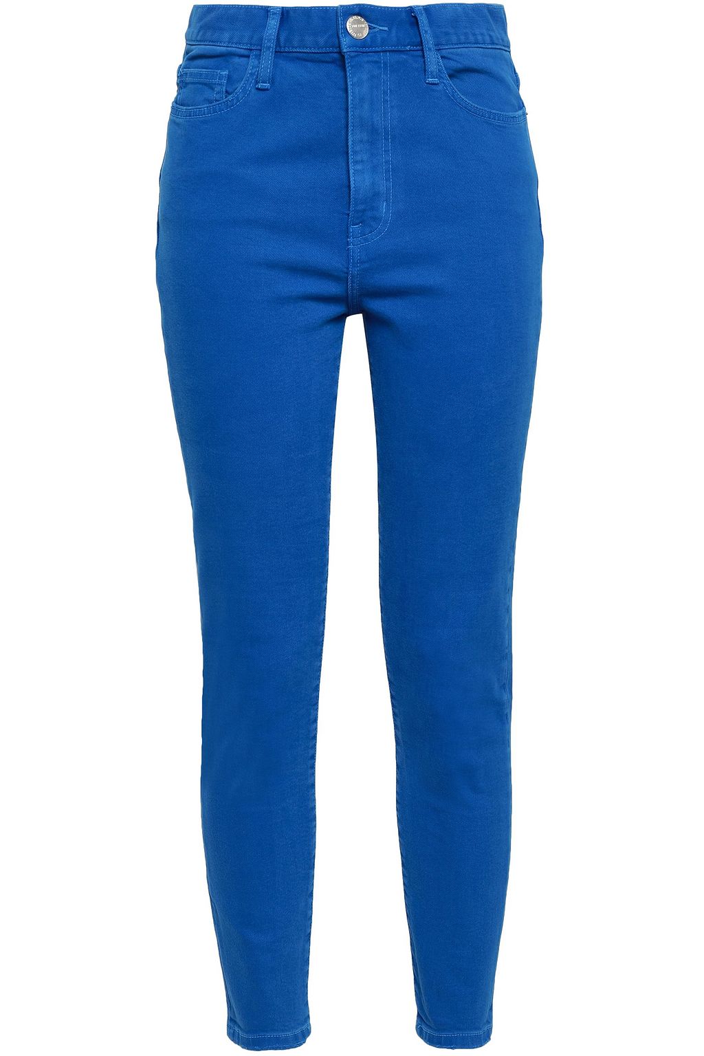 bright blue high waisted jeans
