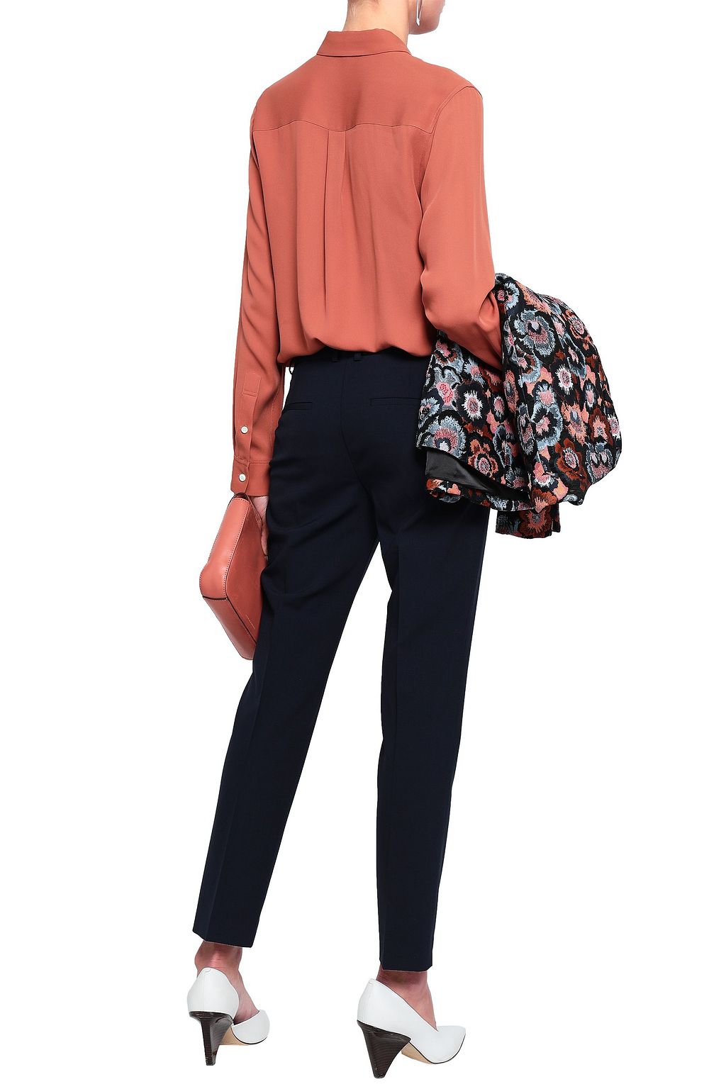 THEORY Wool-blend tapered pants