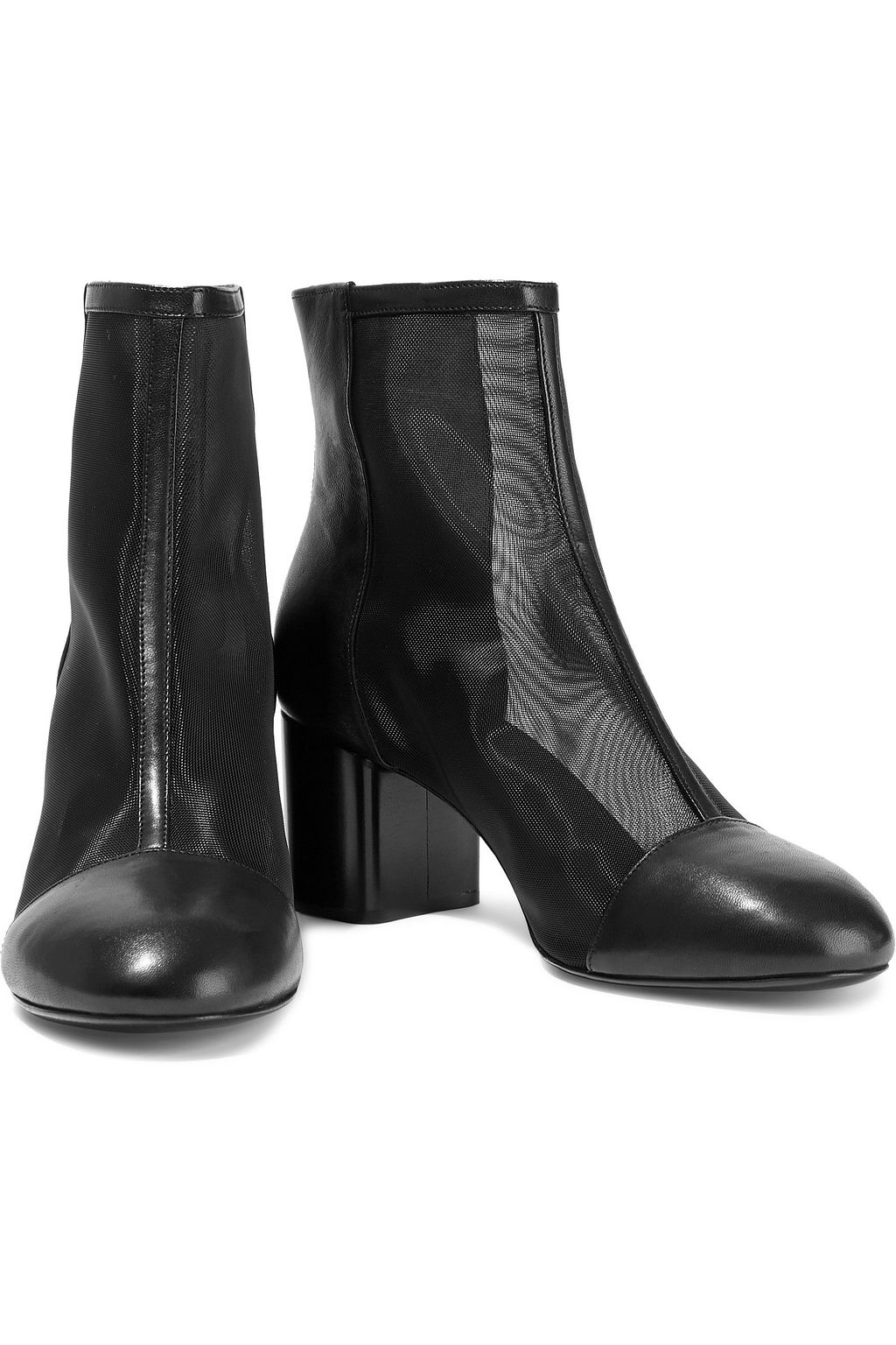 RAG & BONE Drea mesh-paneled leather ankle boots
