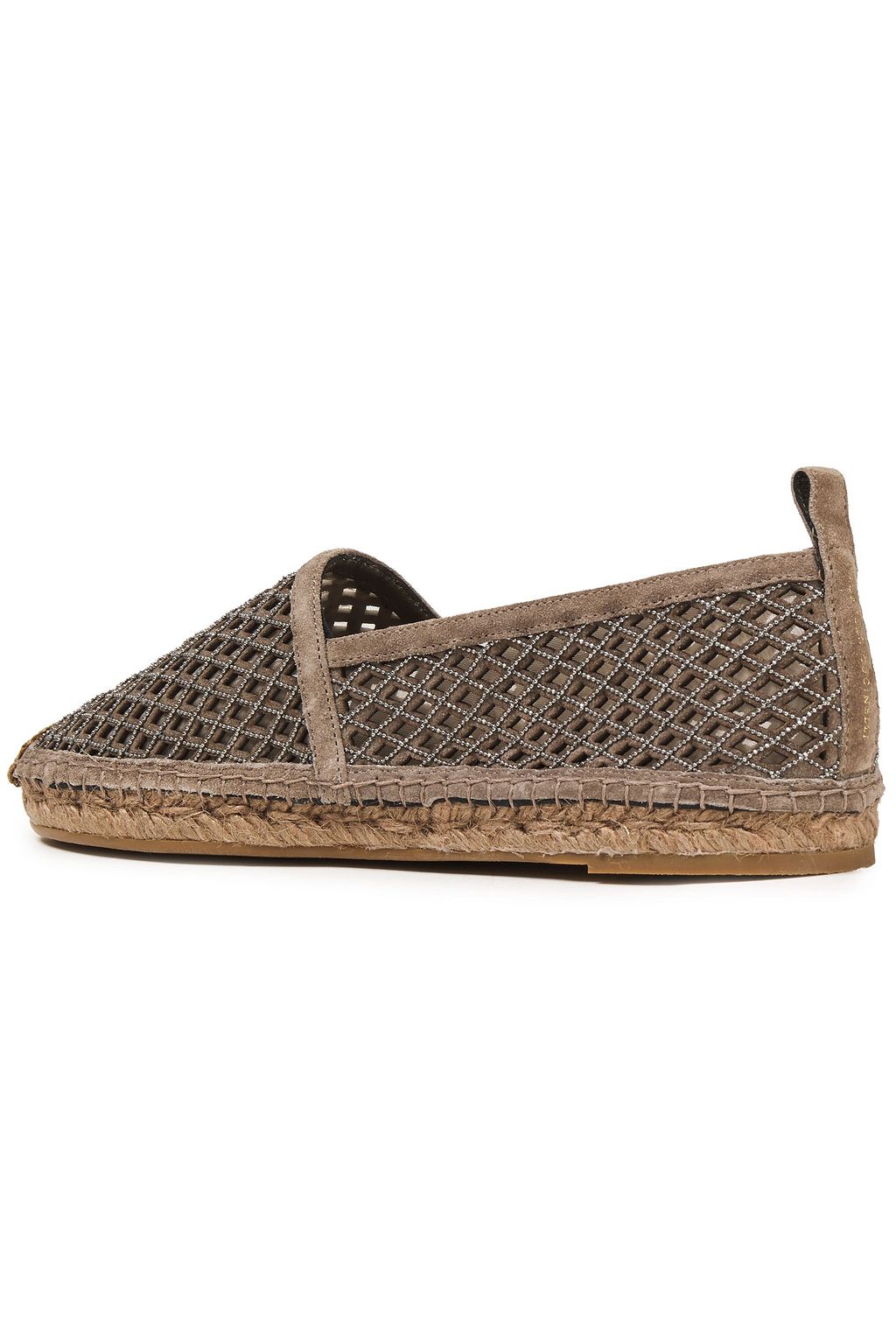 BRUNELLO CUCINELLI Bead-embellished suede espadrilles
