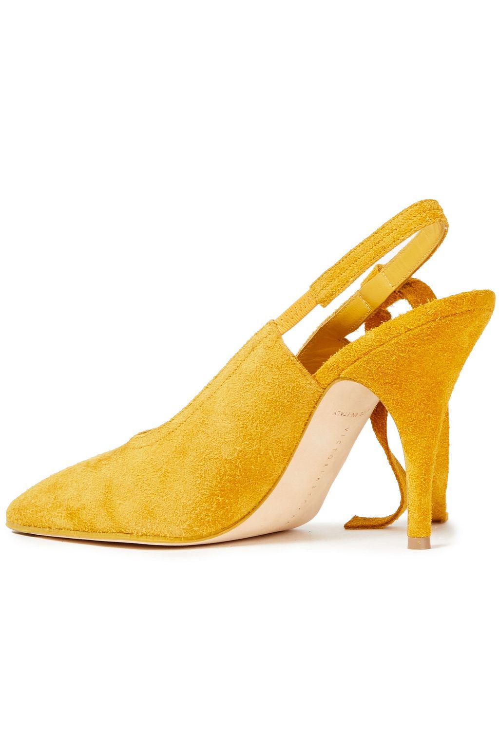 VICTORIA BECKHAM Knotted nubuck slingback pumps