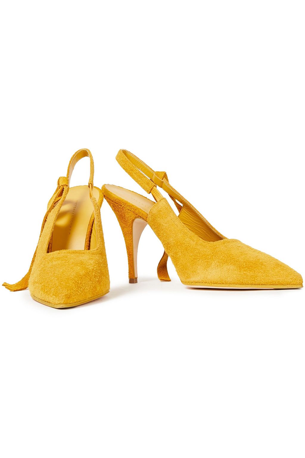 VICTORIA BECKHAM Knotted nubuck slingback pumps