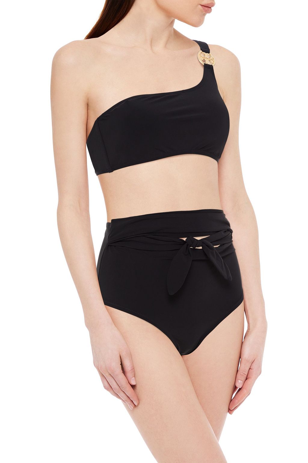 TORY BURCH Cutout knotted high-rise bikini briefs