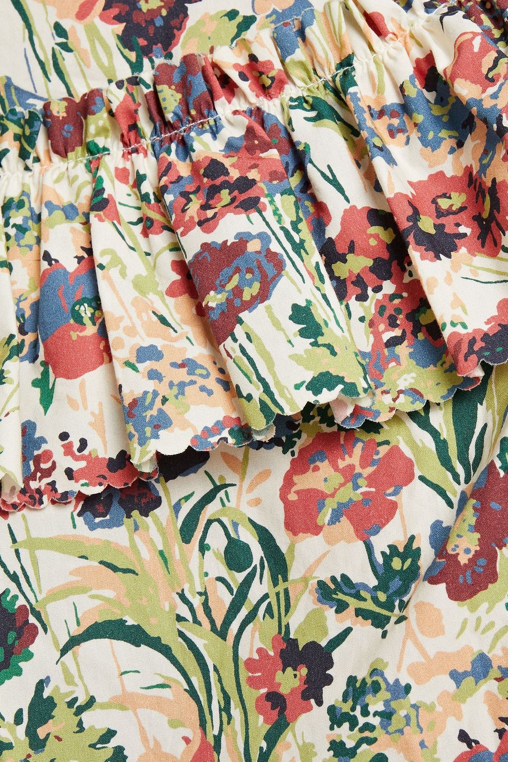 THE VAMPIRE'S WIFE Firefly ruffled floral-print cotton-poplin maxi dress