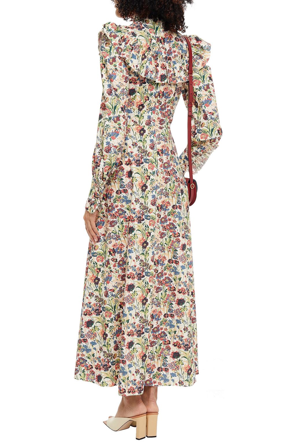 THE VAMPIRE'S WIFE Firefly ruffled floral-print cotton-poplin maxi dress