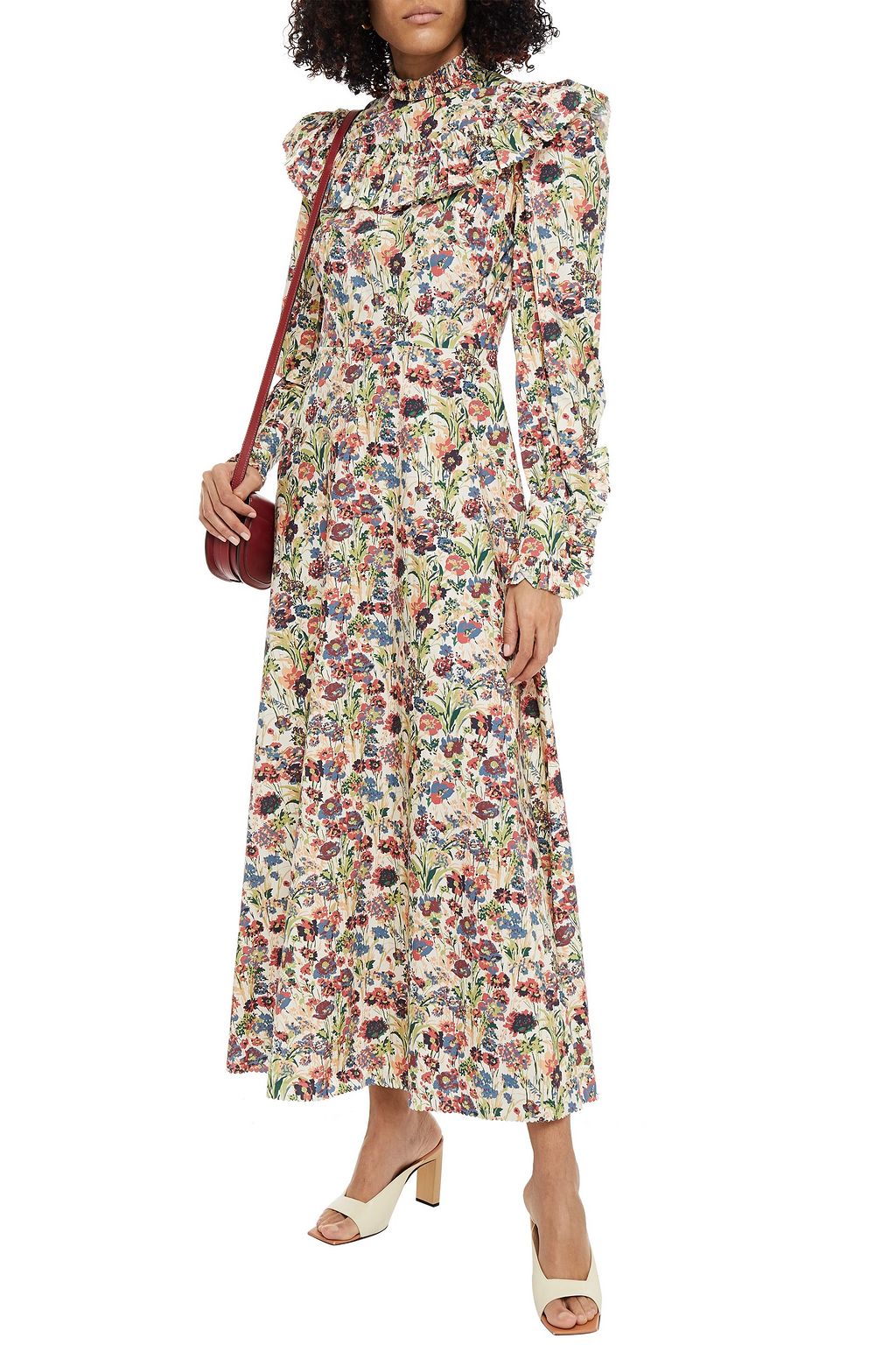 THE VAMPIRE'S WIFE Firefly ruffled floral-print cotton-poplin maxi dress