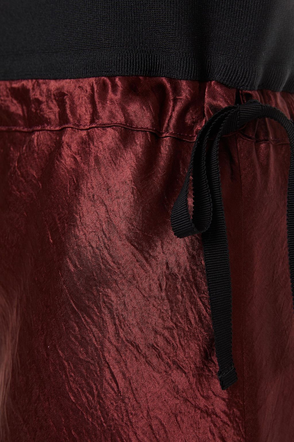 ANN DEMEULEMEESTER ハンマードサテン ミディ丈スカート