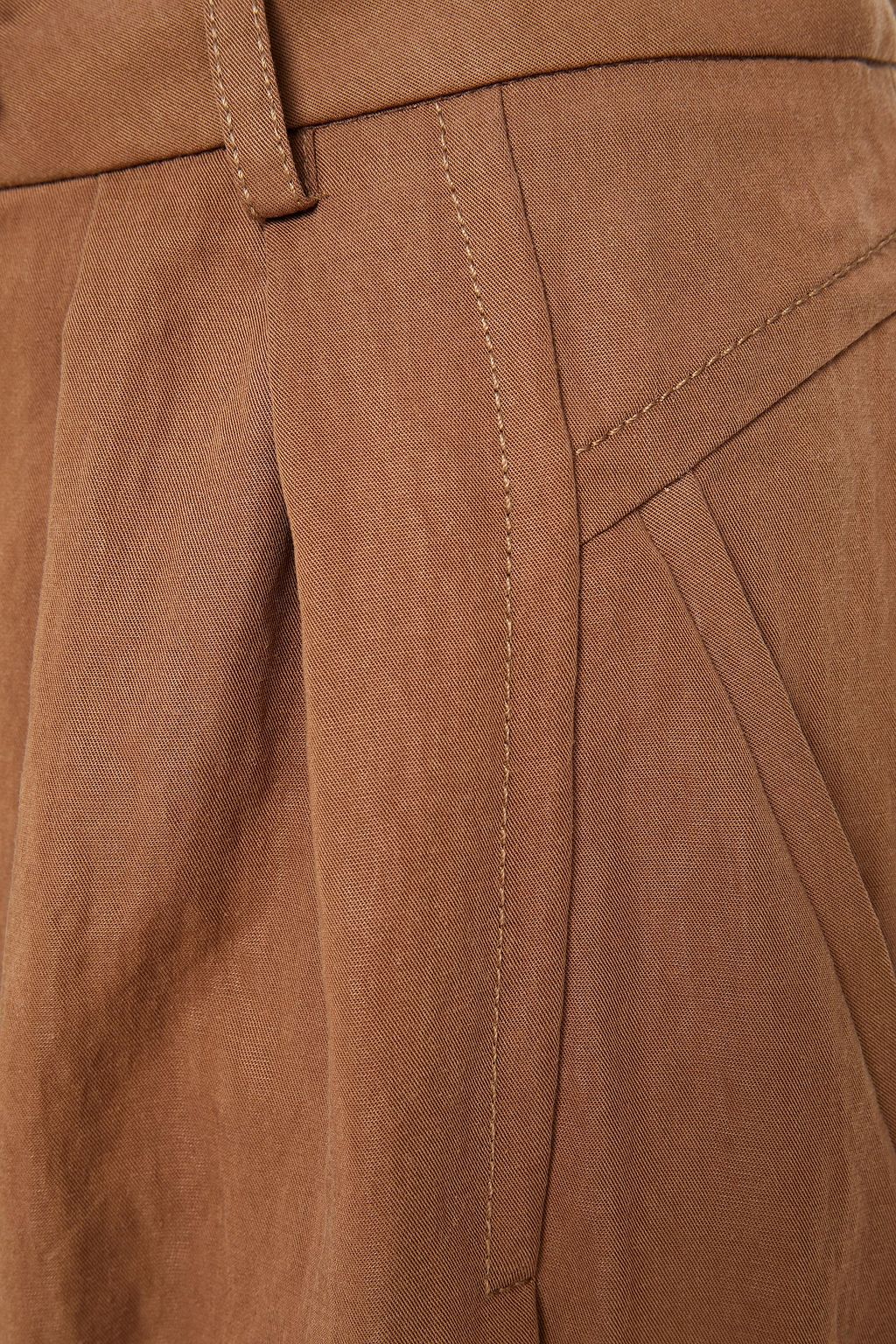 ALBERTA FERRETTI Pleated washed-twill shorts