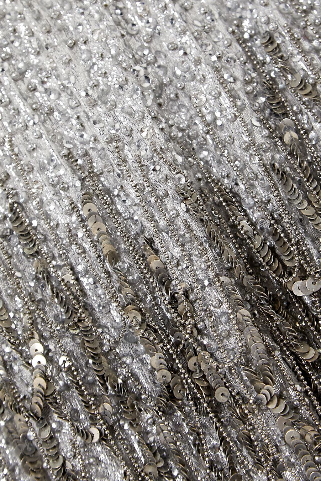 ISABEL MARANT Zulina fringed embellished metallic silk-blend mini skirt