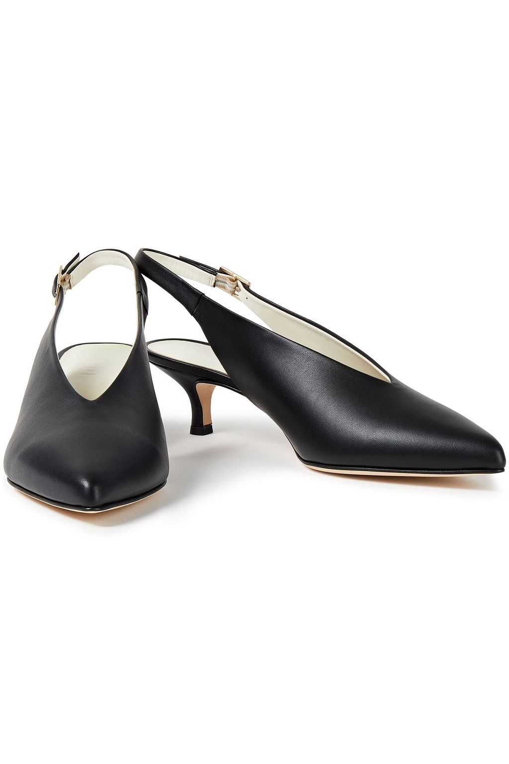 TIBI Leather slingback pumps