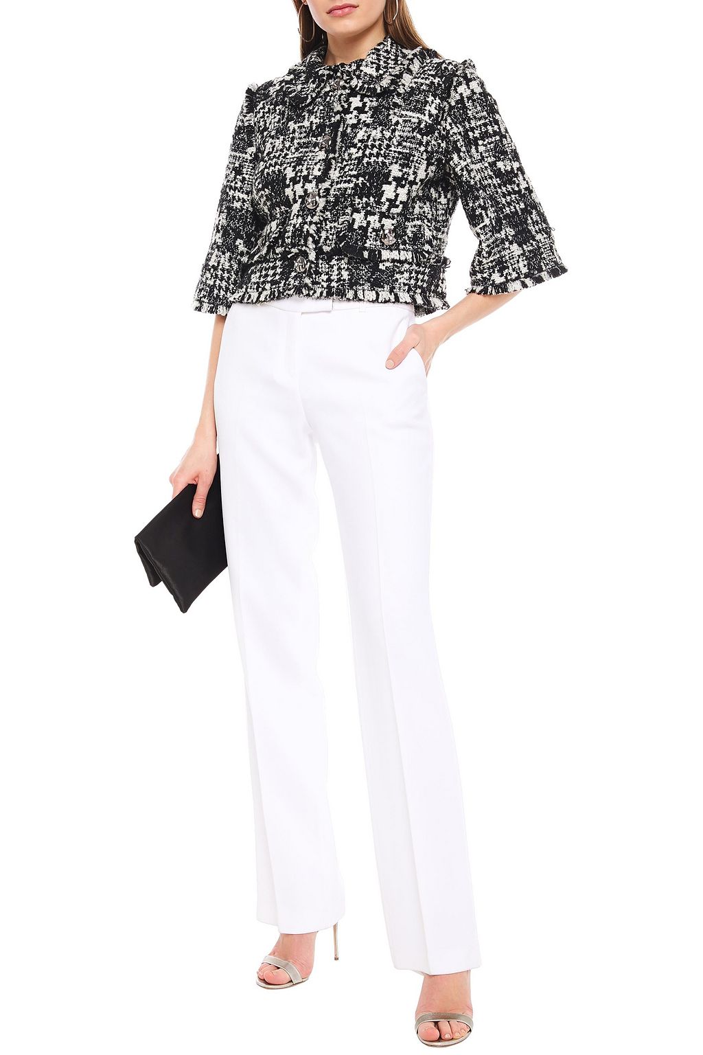 DOLCE&GABBANA Crystal-embellished tweed jacket