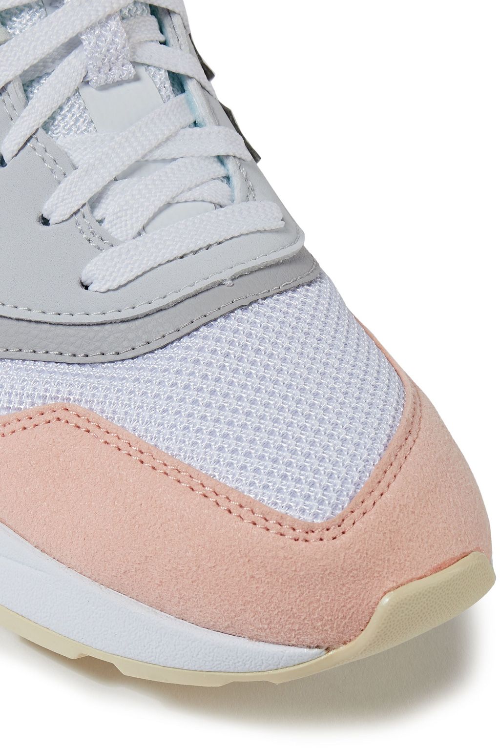 NEW BALANCE Paneled neoprene, mesh and faux suede sneakers