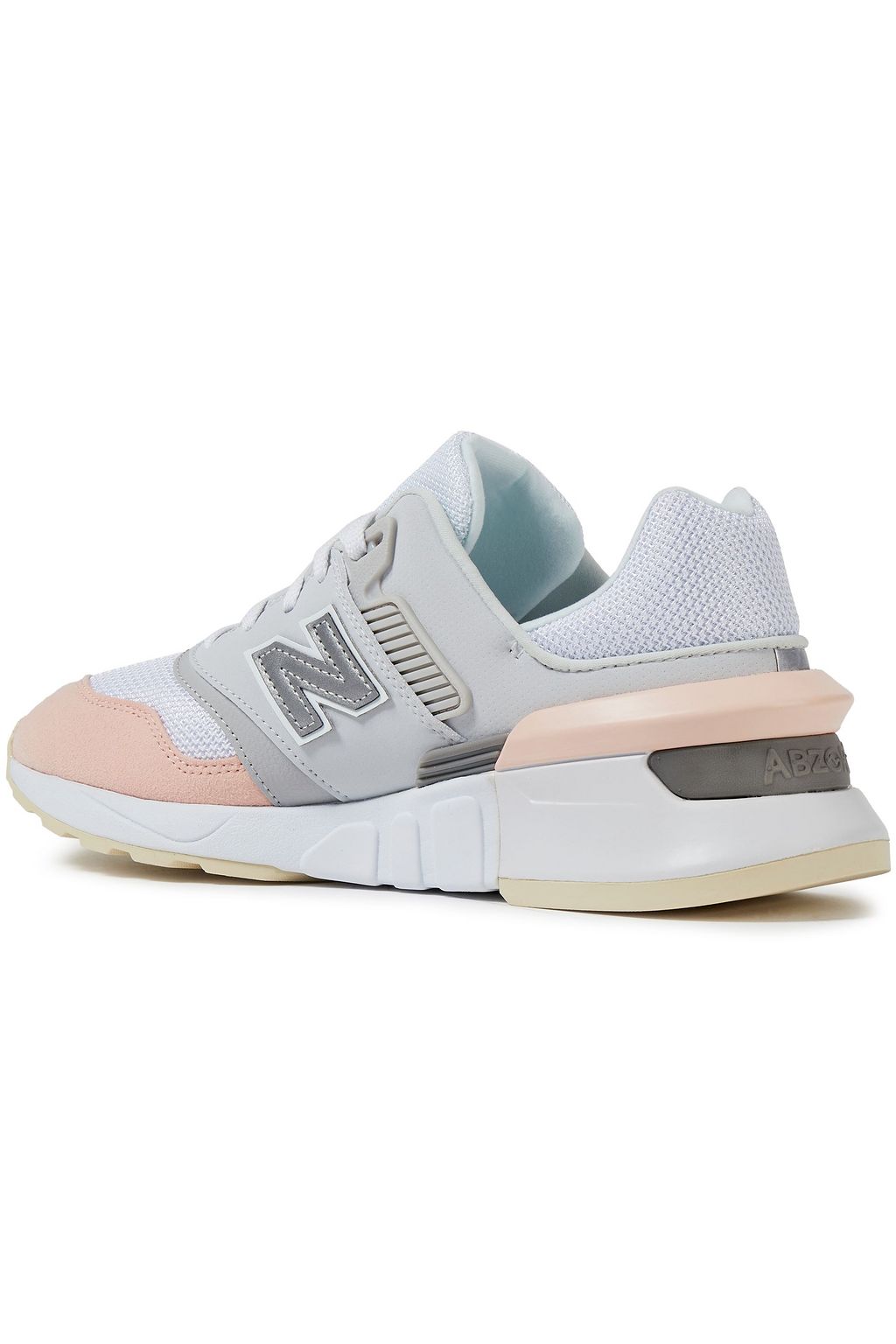 NEW BALANCE Paneled neoprene, mesh and faux suede sneakers