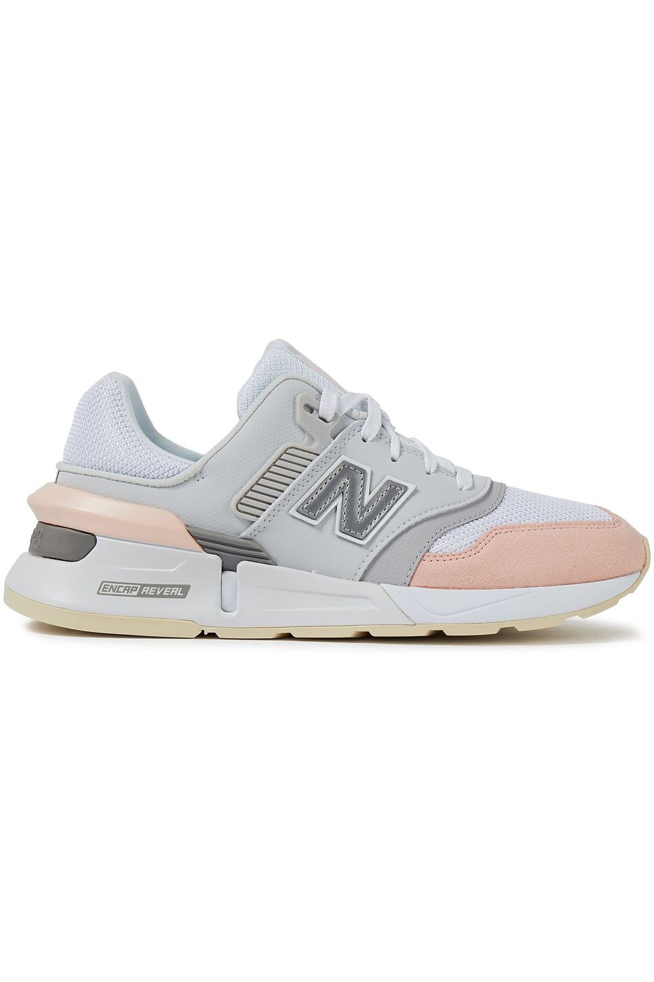 White Paneled neoprene, mesh and faux suede sneakers | Sale up to 70% off | THE OUTNET | NEW 