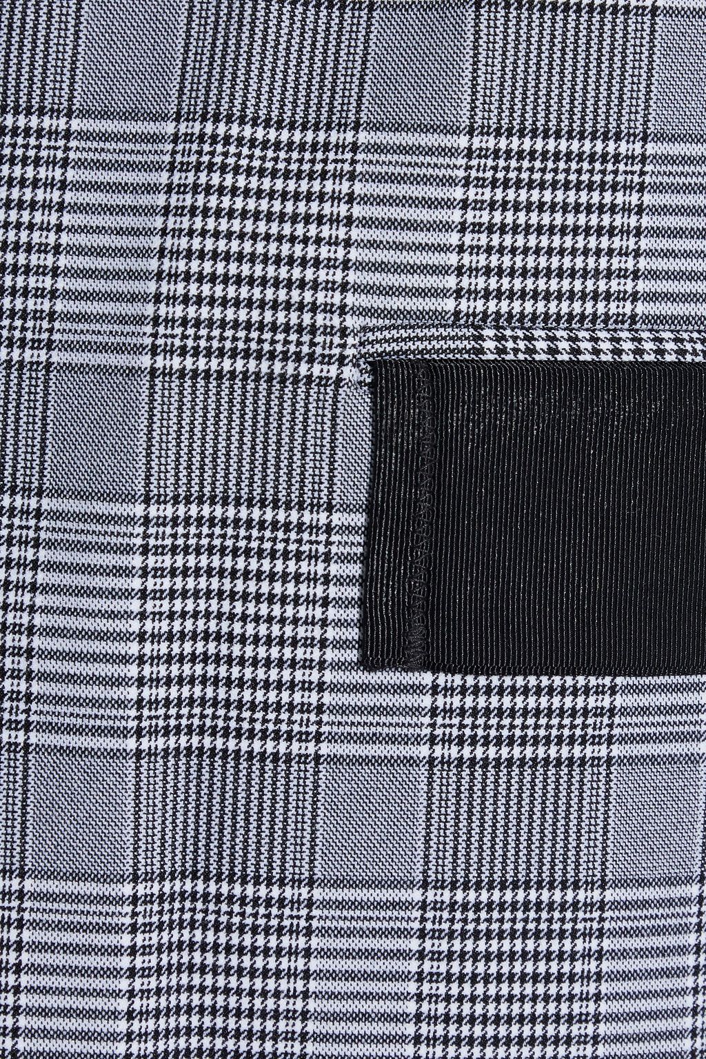 RAG & BONE Rylie grosgrain-trimmed Prince of Wales checked cady blazer