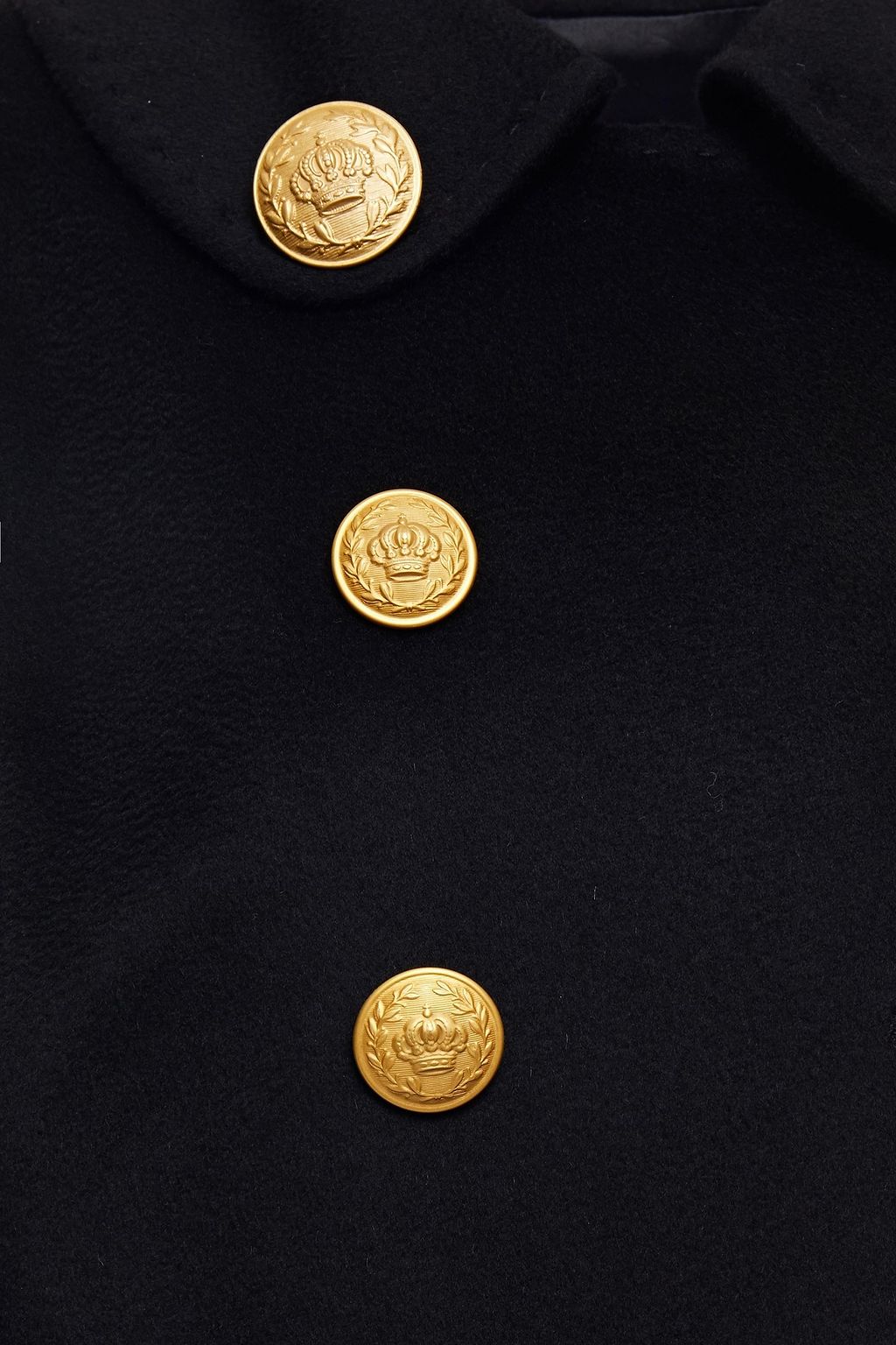 DOLCE&GABBANA Button-embellished wool-felt coat