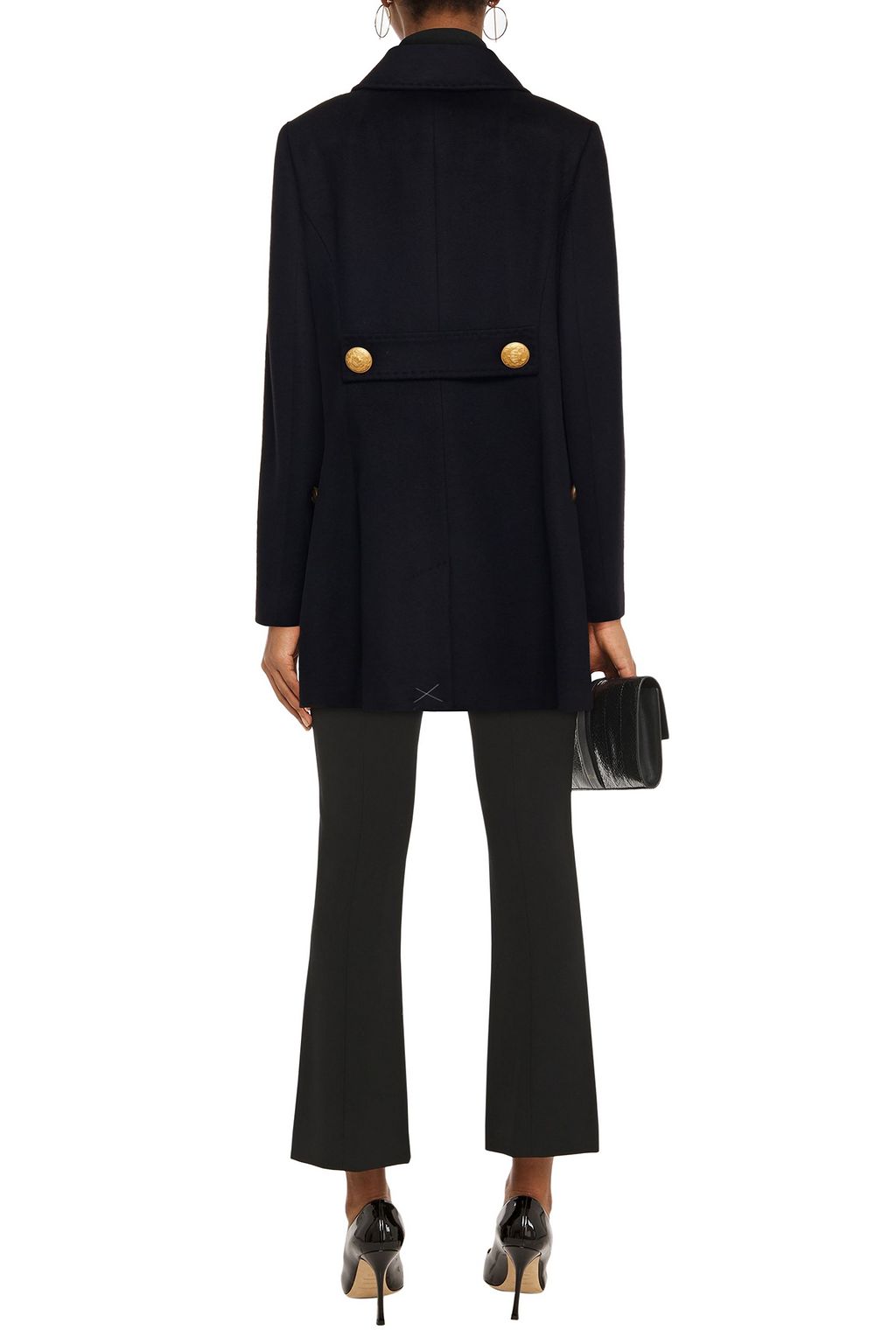 DOLCE&GABBANA Button-embellished wool-felt coat