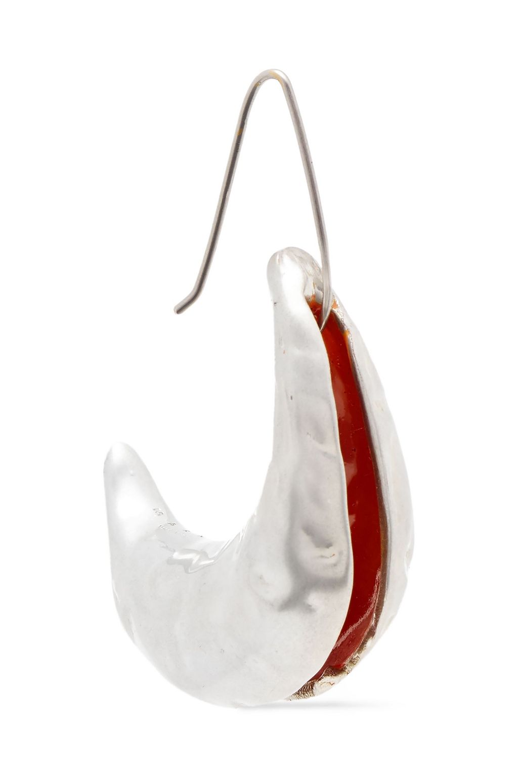 MARNI Tribe hammered gold-tone enamel earrings