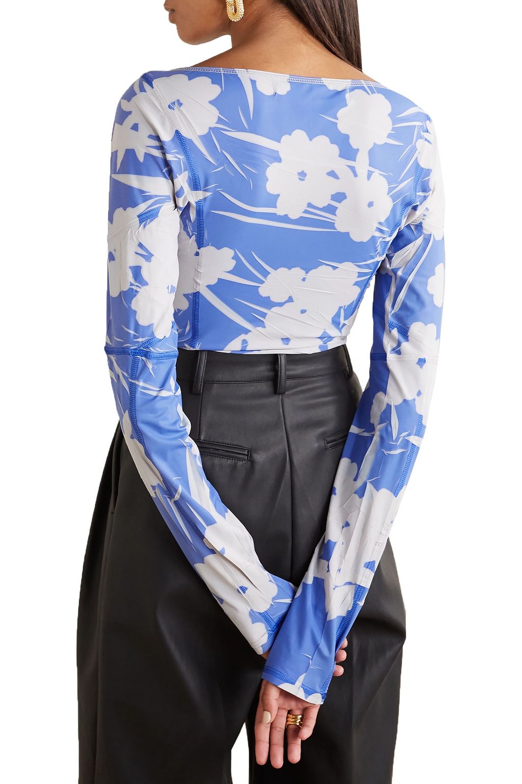 IOANNES Floral-print stretch-jersey top
