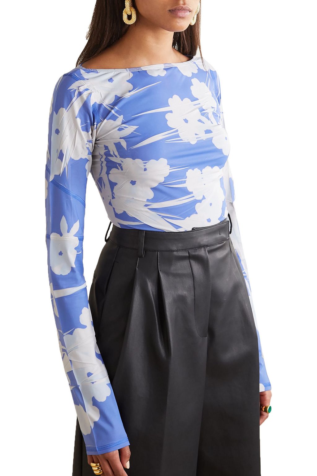 IOANNES Floral-print stretch-jersey top