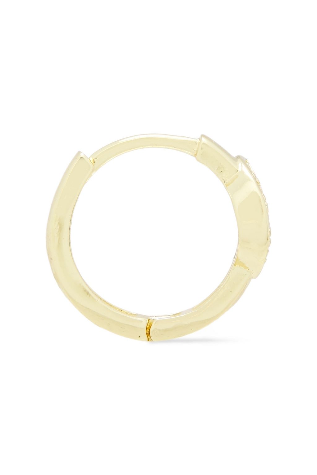SHASHI 18-karat gold vermeil crystal hoop earrings