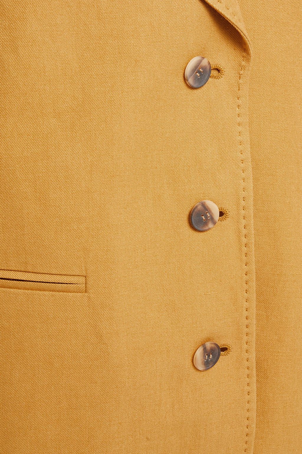 ALBERTA FERRETTI Linen and silk-blend twill blazer