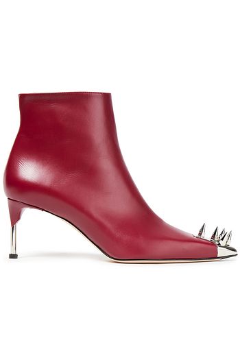 alexander mcqueen embellished leather ankle boots