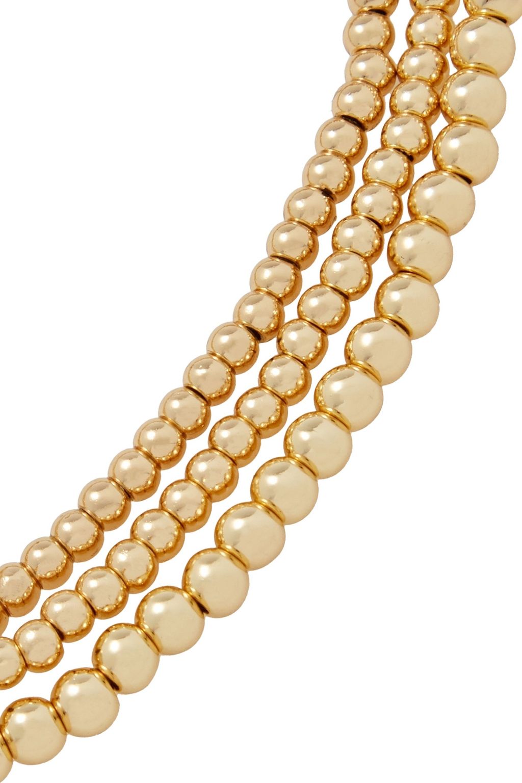 SHASHI Set of three 18-karat gold-plated faux pearl bracelets