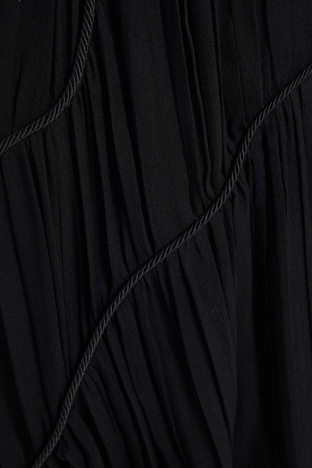 ALBERTA FERRETTI Open-back pleated silk-chiffon gown